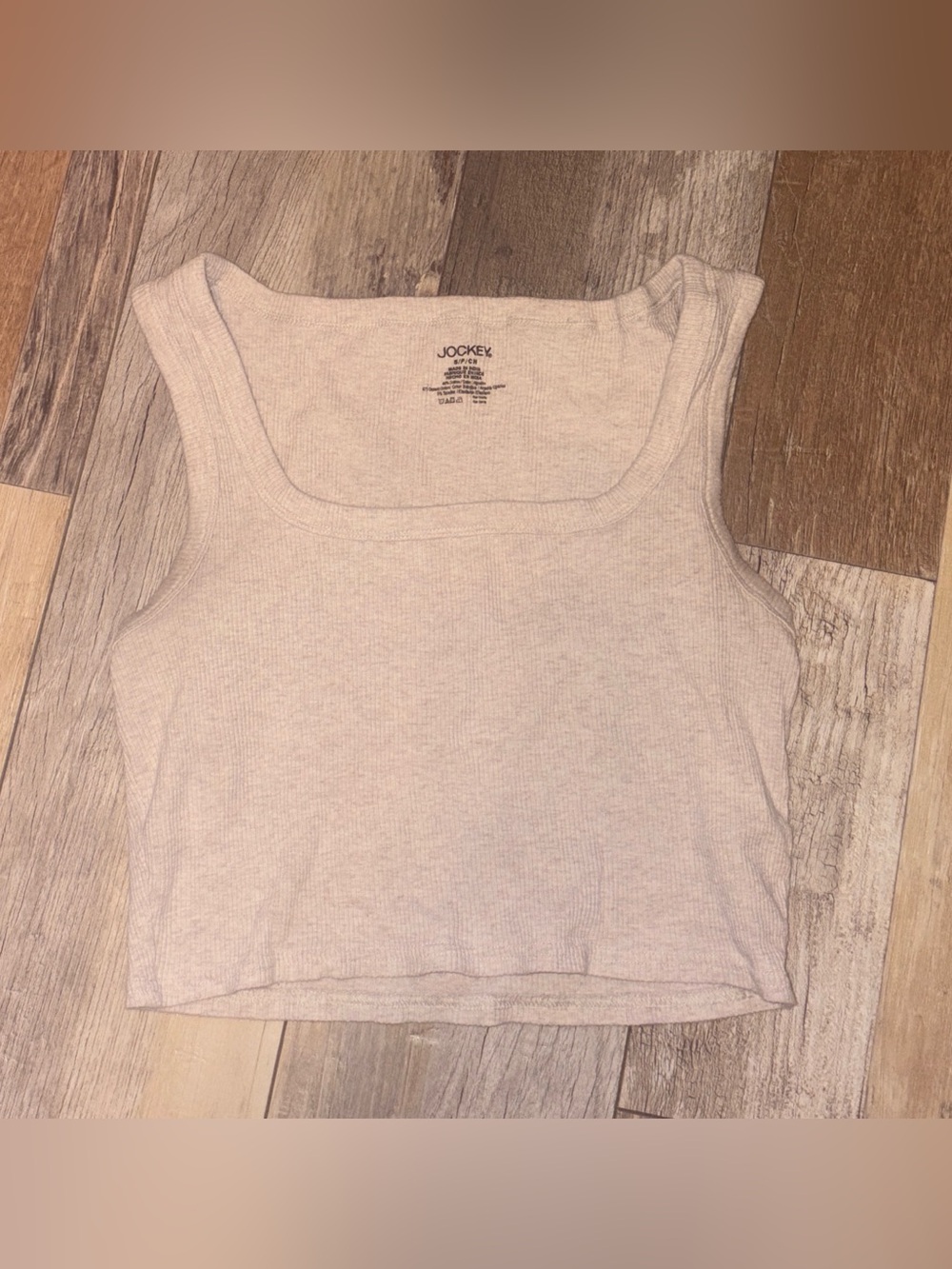 Beige Crop Tank